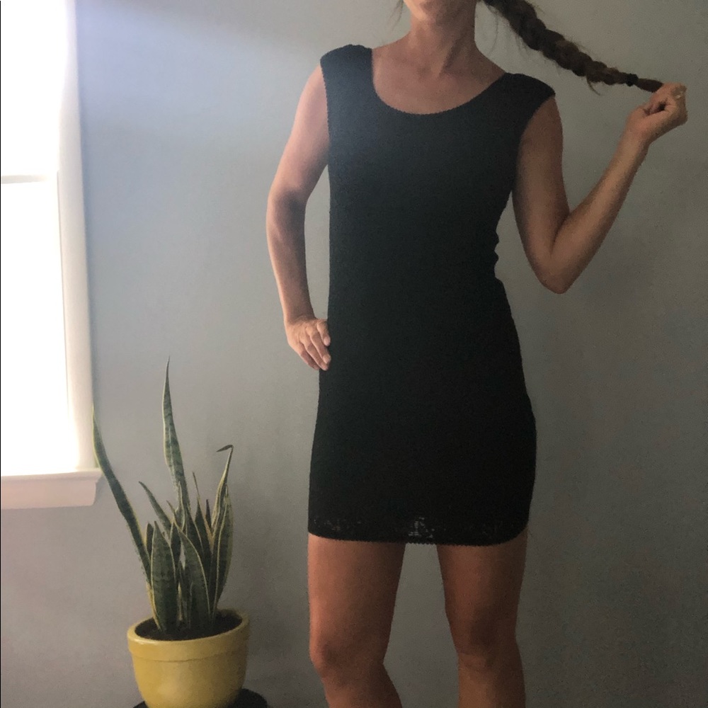 Black lace dress